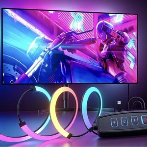 Kit d'éclairage arrière <span class=keywords><strong>Ambilight</strong></span> pour téléviseur, boîte de synchronisation, bande LED, synchronisation intelligente des couleurs, contrôle par application RGBIC pour home cinéma, console de jeu - Product Image 1