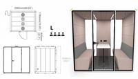 Cabine d'isolement temporaire insonorisée pour bibliothèque, école, inspection, pièce séparée