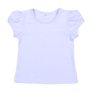 Chemise à manches courtes en coton 100% blanche unie avec volants, t-shirts d'été, t-shirts blancs, hauts pour filles - Product Image 2