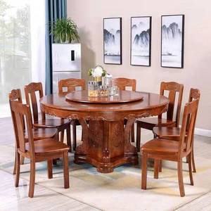 Smart Modern Round Revolving Dining <b>Table</b> With <b>Wooden</b> Top for Home Hotel Apartment and Restaurant Use T6040 Dining <b>Table</b> With - Product Image 3