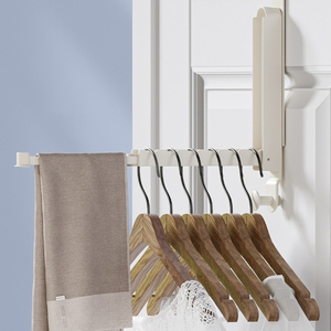 SANIPRO Stendibiancheria Pieghevole <span class=keywords><strong>Portatile</strong></span> da Viaggio con Ganci per Appendere Sopra la Porta, Stendino Resistente per Cappotti e Vestiti - Product Image 3