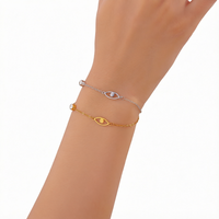 Bracelet chaîne croisée minimaliste Gaovo Premium en acier inoxydable, résistant au ternissement, polyvalent pour le quotidien, bijoux de mode pour femme
