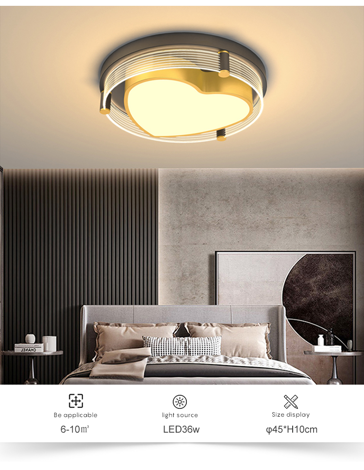 New Listed Decoration Indoor 36W 48W Bedroom Living Room Acrylic Contemporary LED Ceiling Light