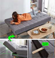 Modernes Konvertierbares Schlafsofa Einfaches Stoff- oder Leder-Klappsofa für Wohnzimmer zum Sitzen & Schlafen für den Heimgebrauch