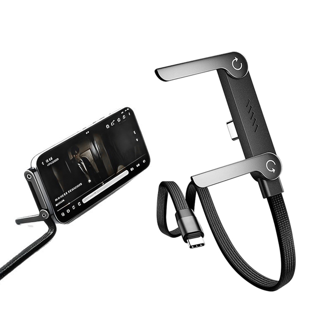 OEM 240W 5A Fast Charge Nylon Braided Fold Stand 90°Elbow USB Charging Cable Type-C to Type-C for Video Calls USB Charging Cable