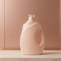 Bouteille distributrice épaissie en PEHD 3L 5L avec pompe et poignée pour lessive, adoucissant textile, soins du linge OEM