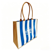 Sac fourre-tout en toile grande capacité, sac à main tendance pour femme, sac de week-end décontracté à rayures, sac à bandoulière pour femme