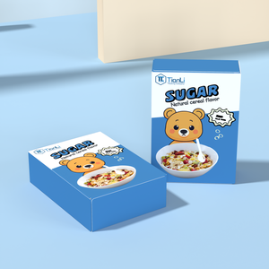 กล่องซีเรียลอาหารเช้าแบบกำหนดเอง กล่องบรรจุภัณฑ์อาหารซีเรียล กล่องเปล่าสำหรับบรรจุภัณฑ์ผลิตภัณฑ์ข้าวโอ๊ตสำเร็จรูป - Product Image 2