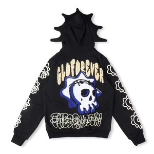 Glo Gang the Full Zip Hoodie Beverage Cartoon Printed Zipper Clothing Wholesale - Product Image 1