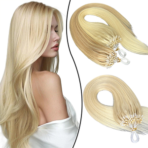 CALYIA Salon esclusivo russo <span class=keywords><strong>Micro</strong></span> anello capelli umani <span class=keywords><strong>Micro</strong></span> perline trama capelli extension Remy <span class=keywords><strong>Micro</strong></span> <span class=keywords><strong>Loop</strong></span> link extension per capelli - Product Image 1