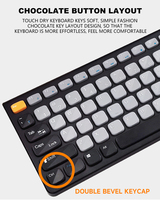 Clavier de bureau au design moderne, clavier sans fil 2.4G de haute qualité pour ordinateur portable Windows, ordinateur de bureau, clavier personnalisable