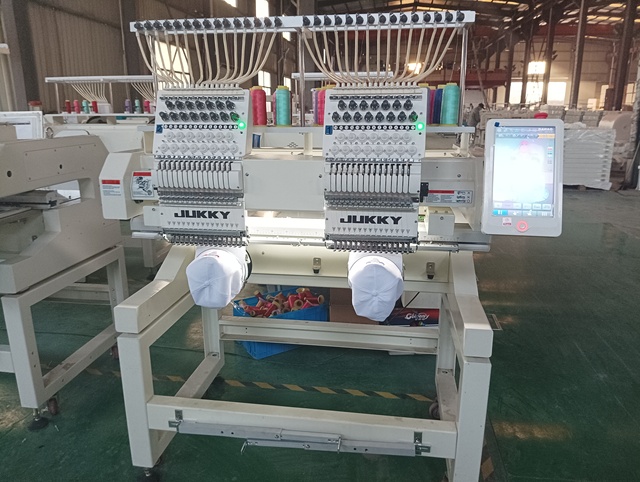 JUKKY 15 Needles Multifunctional Two-Head 1502 Cap Flat Computerized Automatic Industrial Embroidery Sewing Machines