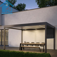 Pergola en aluminium haut de gamme Sweet Home, imperméable, gazebo d'extérieur avec lames orientables automatiques et éclairage LED intégré