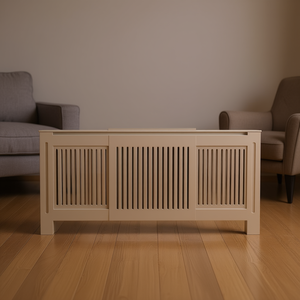 Copritermosifone in MDF 80,7 Pollici Marrone, Mobile Contemporaneo per Soggiorno con Vano Portaoggetti - Product Image 2