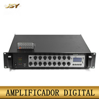 Amplificateur de sonorisation PA 4/5/6 zones 70V 100V, équipement audio commercial pour hôtel, école, restaurant avec télécommande numérique