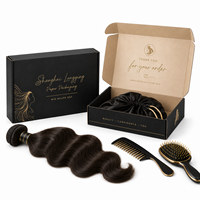 Luxuriöse Personalisierte Versandverpackung für Hautpflege, Kosmetik, Perücken & Modeaccessoires Schwarze Rosa Geschenkbox