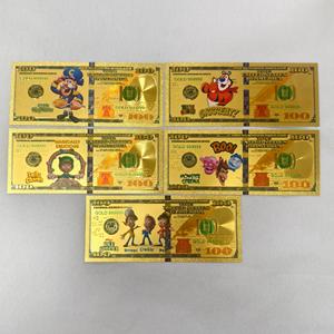 <strong>Cereal</strong> Mascots Gold Foil Banknote Set, Tony the Tiger/ Cap'n Crunch/ <strong>Lucky</strong> <strong>Charms</strong> Commemorative Collectible Gift Cards - Product Image 1