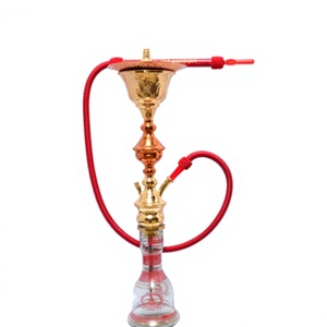 Auténtico Set de Hookah Khalil Mamoon con Acabado en Cobre - Shisha Egipcia de 90cm con Núcleo de Latón Resistente - Product Image 1