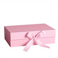 Dossier rectangulaire en carton recyclable avec logo personnalisé imprimé, laminé mat, fermeture magnétique, doublure en éponge, dossier cadeau