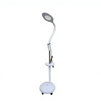 Lampe grossissante faciale 8X pour salon de beauté, loupe sur pied flexible avec lumière LED
