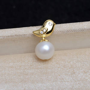 Colgante de Plata S925 con Bandeja Barroca, Diseño de Pájaro, Accesorios Hechos a Mano, para Cuentas de 6mm, Perlas de 8-12mm, Bandeja Vacía Tipo 4415 - Product Image 2