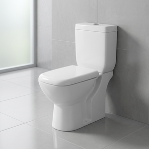 โถสุขภัณฑ์แบบสองชิ้นราคาประหยัด พร้อมฝารองนั่ง - Product Image 4