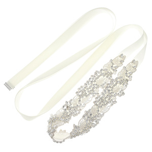 Cinturón Brillante Hecho a Mano <span class=keywords><strong>para</strong></span> Mujer, con Pedrería y Cristales, <span class=keywords><strong>para</strong></span> <span class=keywords><strong>Vestido</strong></span> <span class=keywords><strong>de</strong></span> Novia o Boda - Product Image 1