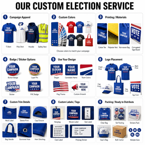 Pack promotionnel de campagne politique : tente personnalisée, bannière, drapeau, t-shirt, polo, casquette, bouteille, carnet pour événements et activités - Product Image 3
