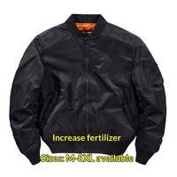 Nouvelle Arrivée Blouson Aviateur Américain pour Homme Style Urbain Fermeture Éclair Respirant Polyester Grande Taille Automne Coupe Ample Uni