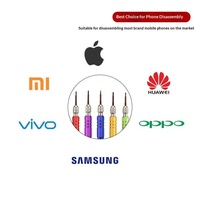 Tournevis en alliage d'aluminium compatible avec les appareils Android et iOS, kit d'outils de réparation et de démontage de téléphone portable 13-en-1, modèle A38, boîte en cristal
