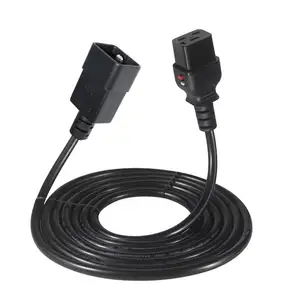 Top Qualité Standard VDE Iec 60320 C19 À 320 C20 Prise Femelle Plug Connecteur D'alimentation Cordon 16A 250V H05vv-F 3X1.5Mm Câble