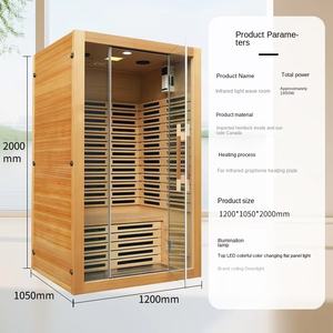 Sauna Domestica Moderna 2026 in Legno di Hemlock Massiccio con Pannello di Controllo Computerizzato e Riscaldatori Elettrici a Infrarossi - Product Image 4