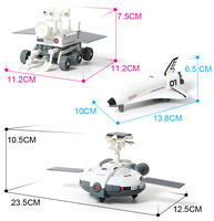 Juguetes Lehoo, Experimento Científico 3 en 1, Juguetes de Robot Solar, Flota Exploradora Espacial Lunar, Kit de Construcción DIY, Plástico Blanco para Niños