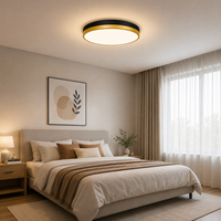 Plafonnier LED Worbest 16 pouces, série bicolore, 25W, 1800lm, adapté au salon, à la chambre à coucher, au couloir, certifié ETL/cETL