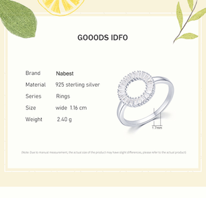 Bague en argent sterling 925 imperméable, ronde, avec zircone, pour femmes, bague de fiançailles de luxe, bague de mariage, bijoux en diamant de laboratoire - Product Image 5