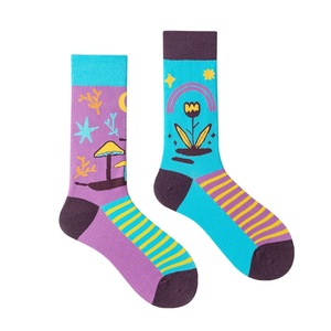 Calcetines Asimétricos Estilo Ins AB Yuanyang para Mujer y Hombre, Calcetines de Algodón hasta la Pantorrilla, Calcetines de Moda para Otoño e Invierno que Combinan con Todo - Product Image 6
