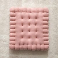 Coussin décoratif en peluche de style coupé, en forme de biscuit, de pilule ou de nourriture, rond ou carré, pour canapé et chambre