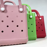 2025 Outdoor Fashion Mini Tote Strand tasche für Kinder Simply Southern Eva Silikon kautschuk tasche für Kinder DIY Leichte Gummi tasche