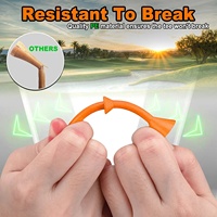 Réutilisable incassable 2 3/4 Plastique Driver 2 1/8 Fer Golf Tees Marqueurs de ligne Logo personnalisé Durable 83mm Longueur Articles promotionnels