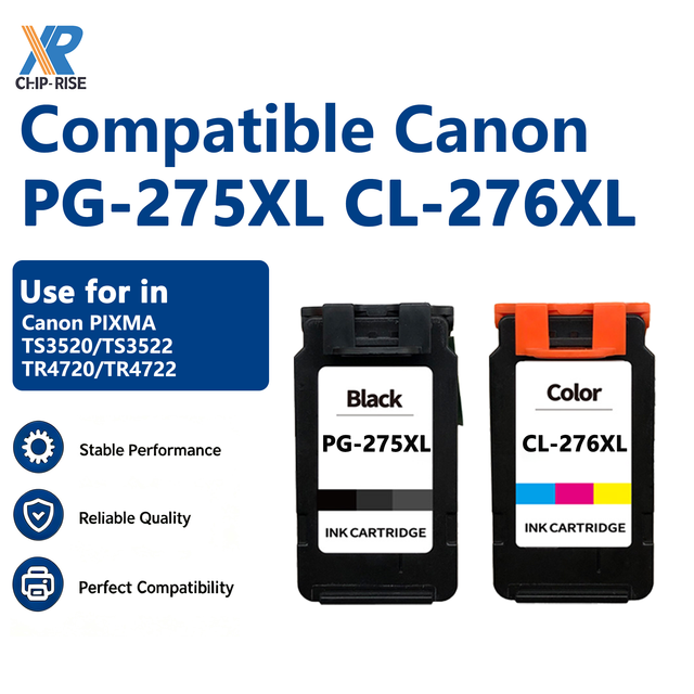PG-275XL CL-276XL Compatible  for Canon Ink Cartridge PIXMA TS3520 TS3522 TR4720 TR4722 Black Color Ink Cartridge