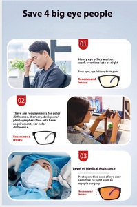 Kính sáng thông minh và chống ánh sáng màu xanh Unisex kính chống mệt mỏi máy tính và điện thoại di động kính phẳng chống bức xạ - Product Image 5