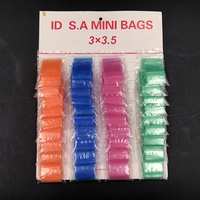 Mini sac à fermeture éclair en plastique imprimé, mini sac à fermeture éclair coloré personnalisé avec carte