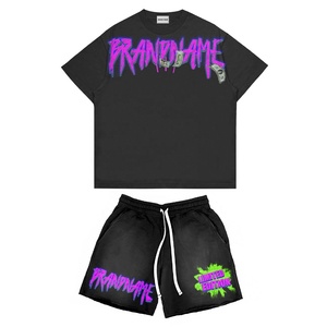 Set di Abbigliamento Estivo per Bambini all'Ingrosso, T-Shirt e Pantaloncini Streetwear, Vestiti di Lusso Firmati per Bambini - Product Image 2