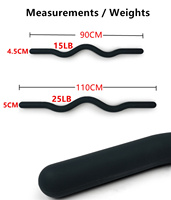 Barre lestée en silicone pour squats et mise en forme corporelle, unisexe, rose macaron, pour la gym, le fitness, le yoga, le pilates, l'entraînement aérobie