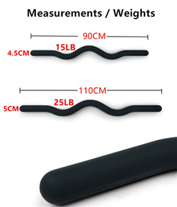 Barra con Pesi <span class=keywords><strong>in</strong></span> Silicone per Squat e Modellamento del Corpo, Unisex, Rosa Macaron, per Palestra, Fitness, Yoga, Pilates, Allenamento Aerobico - Product Image 5