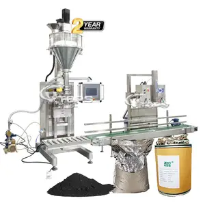 Automatic Big Scale Bag Cassava Powder Dosing Filling Sewing Machine Vacuum Vertical 25 Kg Powder Bagger