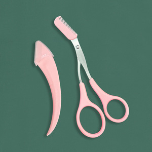 Nouvel ensemble d'outils de toilettage des sourcils en forme de croissant pour usage domestique, avec petit peigne, ciseaux à sourcils, micro-rasoir et - Product Image 3