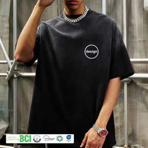 รับผลิตเสื้อยืดโอเวอร์ไซส์คอกลมทรงหลวมสไตล์สปอร์ตเนื้อผ้าหนาพิเศษสำหรับฤดูร้อน ออกแบบและพิมพ์โลโก้ตามสั่ง ผลิตจำนวนมาก - Product Image 2