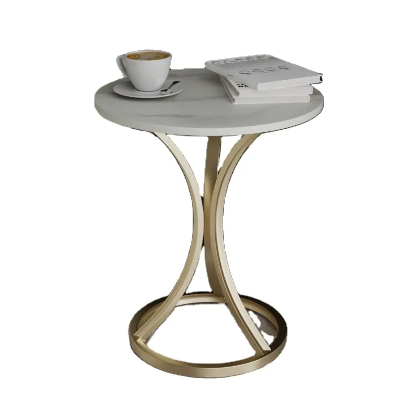 ソファ北欧の特徴的なお茶の家具高級ゴールドブラックシルバーモダンな大理石のコーヒーサイドテーブルリビングルームシンプル