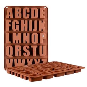 Molde de Silicona al por Mayor para Pastel con 26 Letras del Alfabeto Inglés, Molde de Chocolate con 26 Letras, Molde Rectangular Grande para Letras DIY - Product Image 1